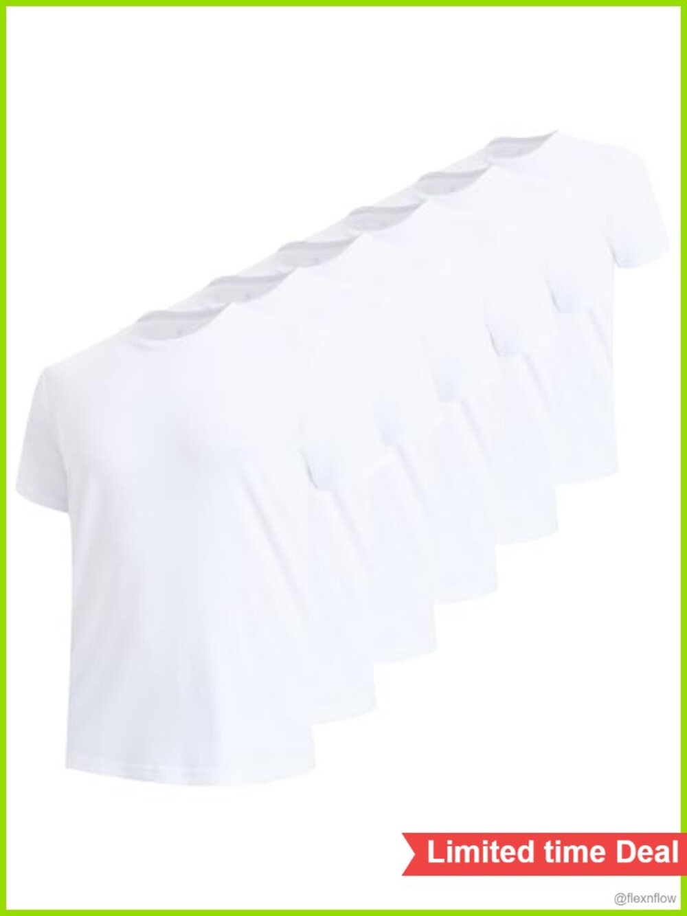 Men's Undershirts Moisture Wicking Crewneck T-Shirts 6 Pack